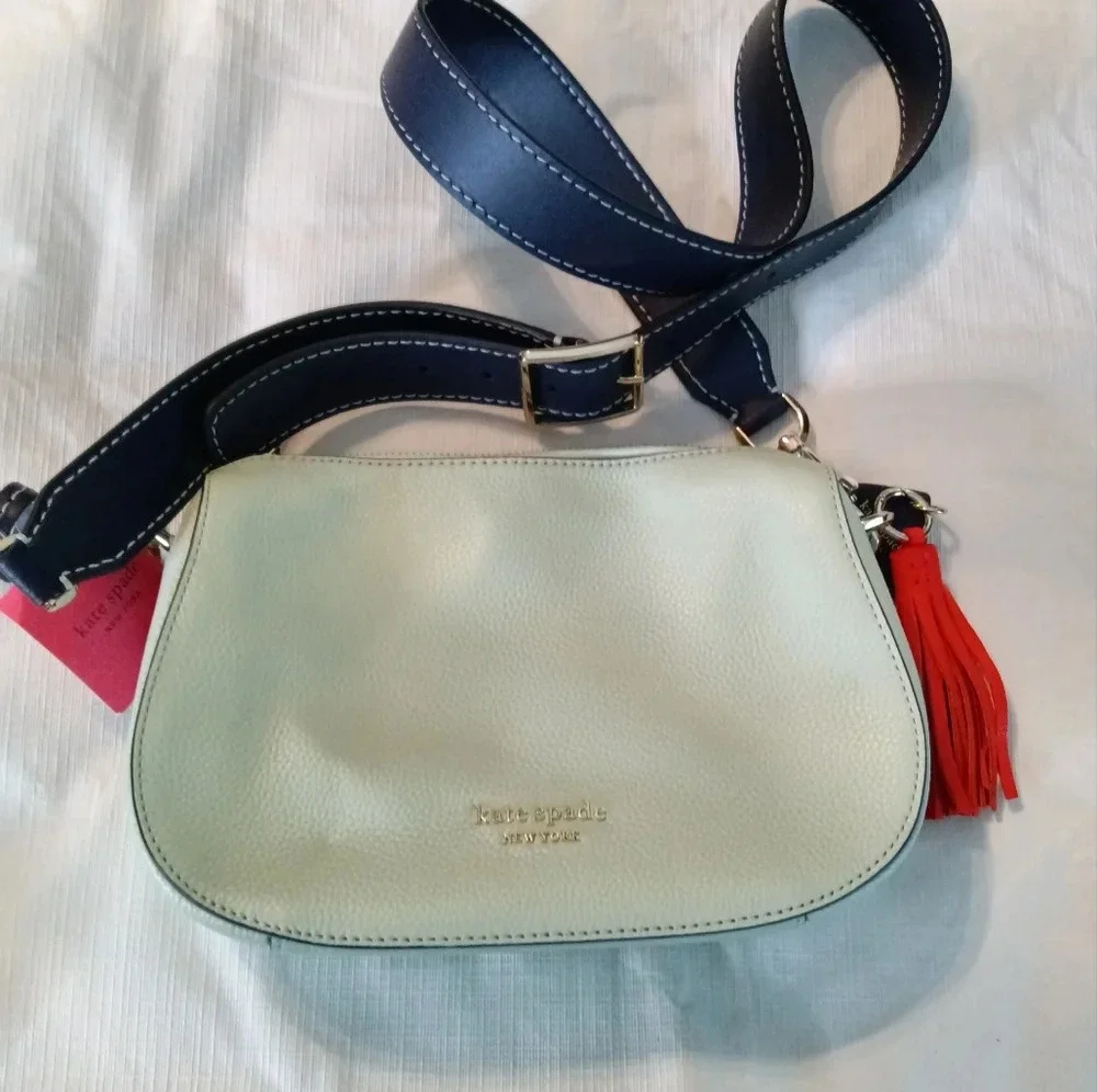 Kate Spade Anyday Crossbody Blue Green Leather Purse NWT